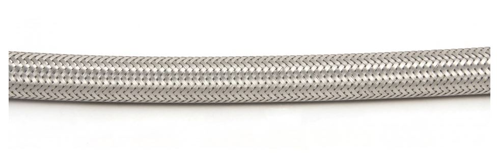 Stailess steel overbraided pex