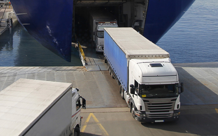 truck arriving